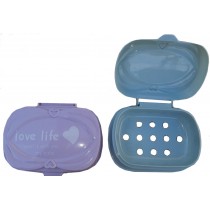 Мыльница с крышкой пластиковая №2096